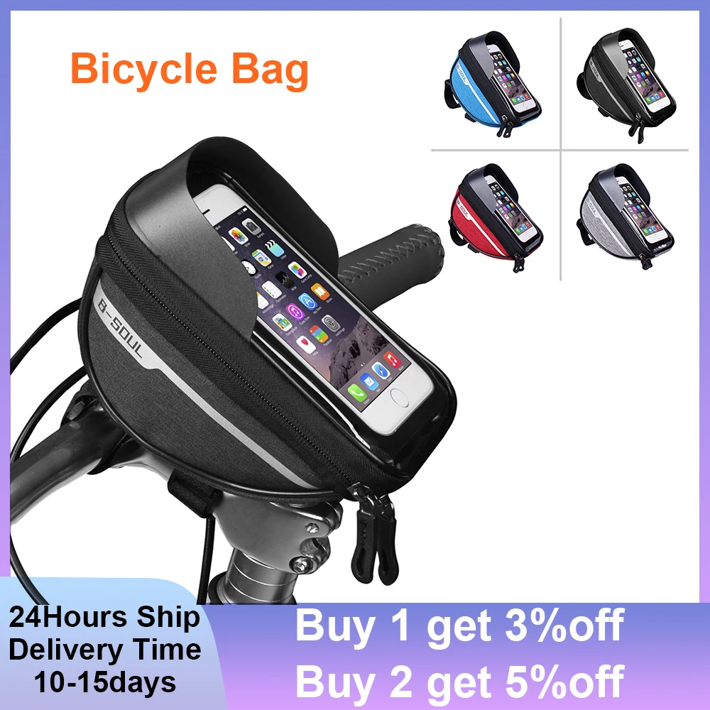 

Waterproof Bicycle Bag Frame Front Top Tube Bike Bag Handlebar Mtb Touch Screen Cycling Bag Phone Holder Bicycle Accessories