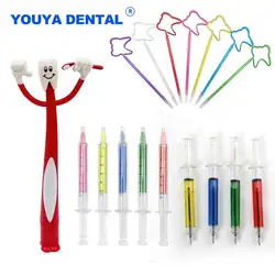 Dental Tooth Shape Cute Bending Ballpoint Pen Clinic Plastic School Dentistry Dentist Creative Gifts Signing Pens Souvenirs