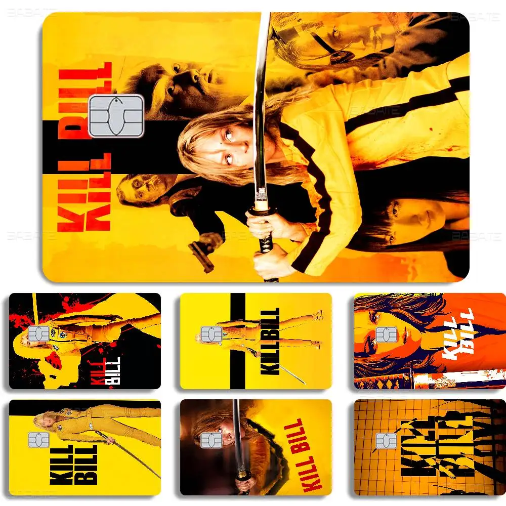 Classic Hot Movie Kill Bill Anime Spend or Save Funny Shell On Off Ultra Thin No Fade Sticker Skin Cover Film for Debit Card