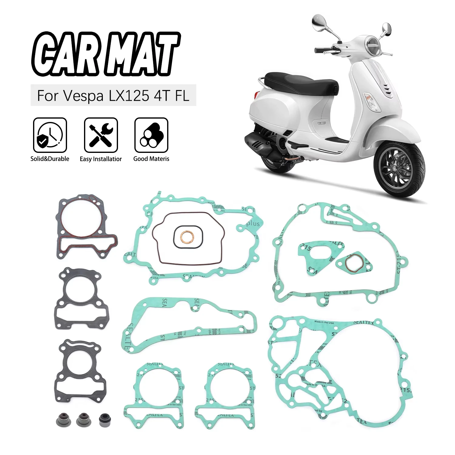 

Cover Gasket For Vespa LX125 4T FL 2012 2013 2014 2015 2016 2017 2018 2019 2020 2021 2022 2023 2024 Motorcyle Accessories