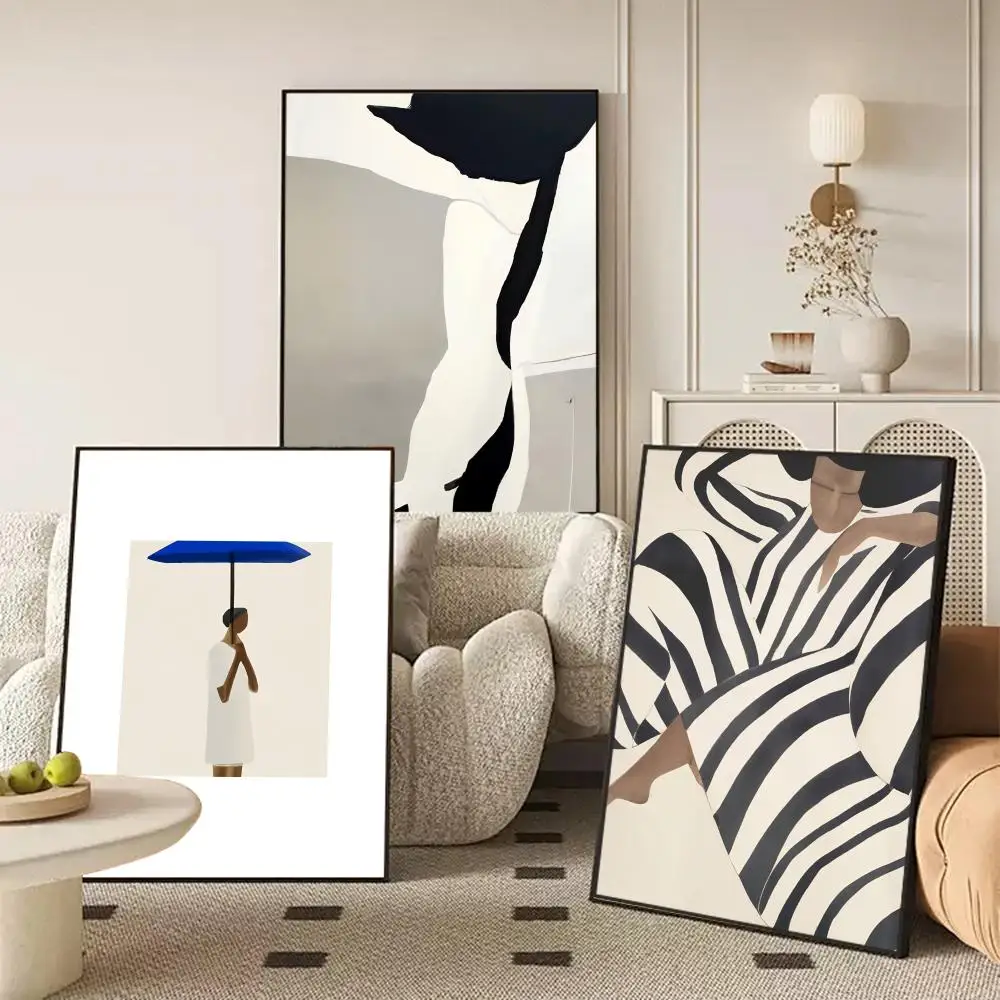 Fashion Art Painting Calligraphy Frameless Canvas Wall Art Perfect For Hallway Home Decoration Holiday Gifts