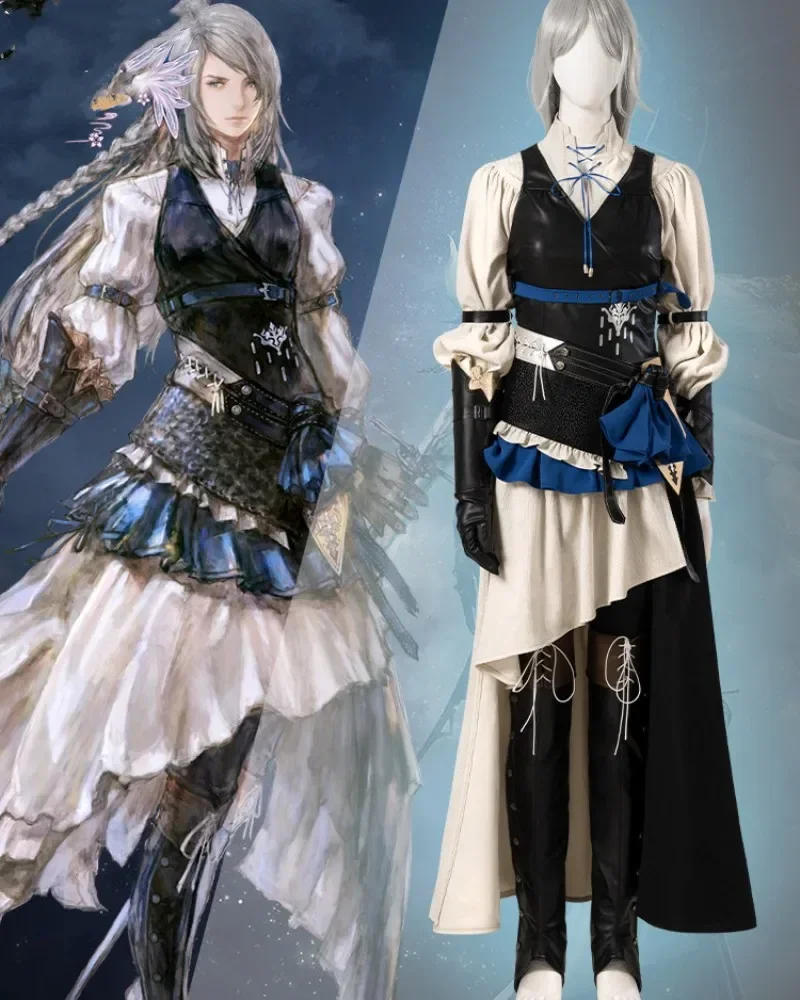 Anime Game Final Fantasy XVI FF16 Jill Warrick Cosplay Costume FFXVI Wig Combat Uniform Accessories Man Woman Party Suit