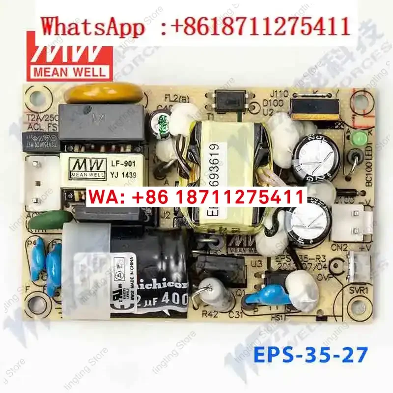 Mingwei EPS-35-27 35W power supply 27V1.3A substrate PCB bare board DC switch voltage regulator Taiwan brand