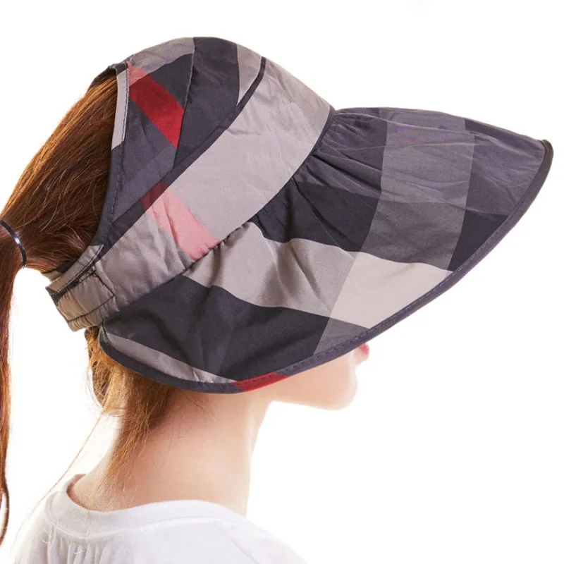 Sun Hat Women's Summer Korean Version Sun Protection Hat Empty Top Sun Hat Face Cover Outside The Beach Folding Sun Hat
