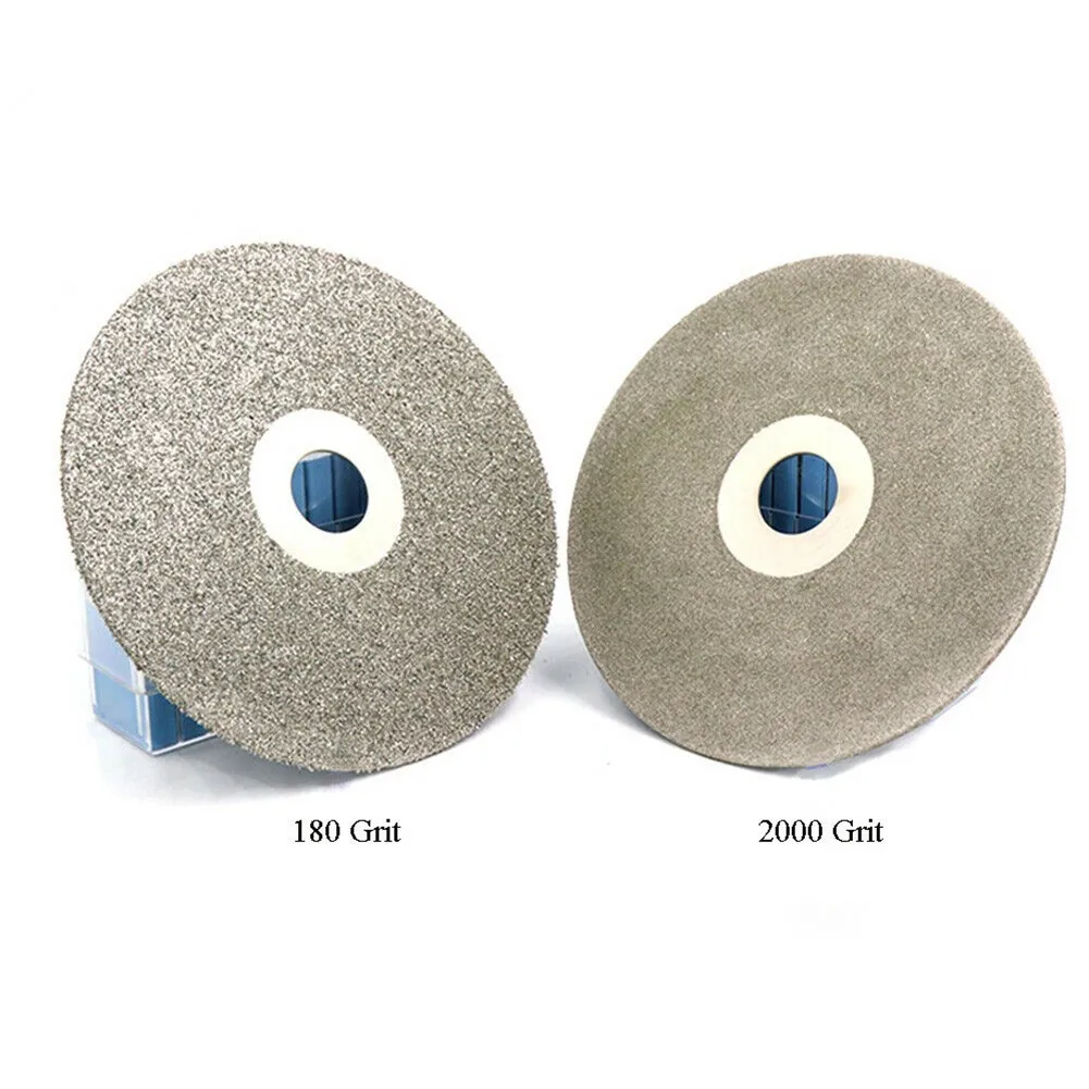 플랫 랩 디스크 휠 80~2000Grit 그라인더 크리스탈 및 마노 연마용 다이아몬드 코팅 플랫 랩 휠 4 직경