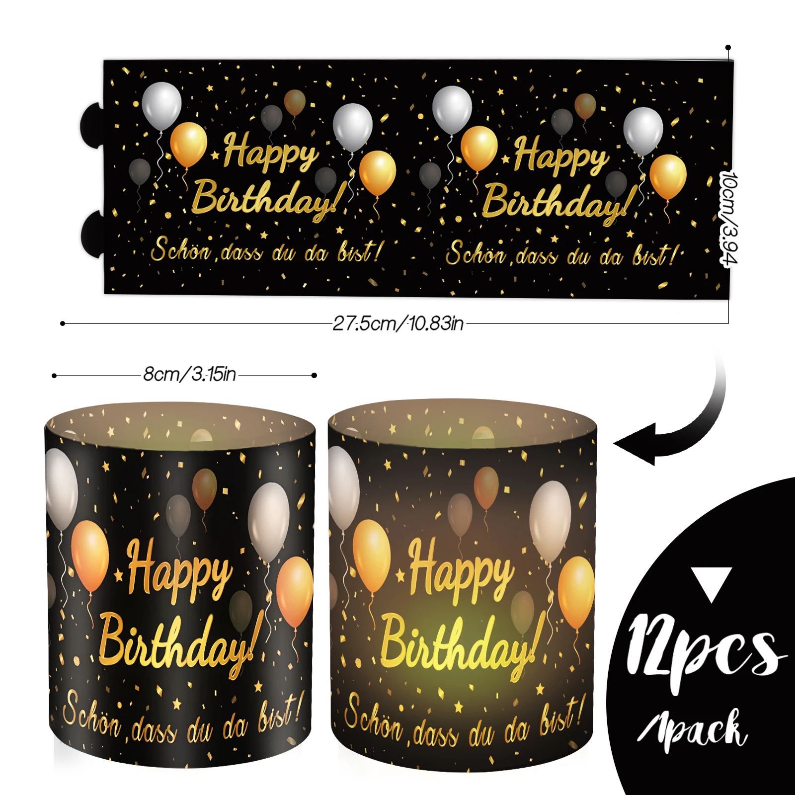 12pcs Happy Birthday Candle Ta - đánh giá và giá Science Of Happiness