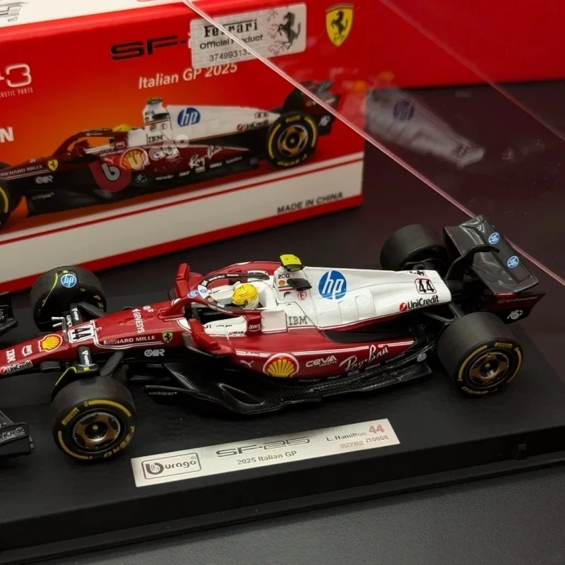 Burago 1:43 Ferrari F1 Formula Racing Car SF25 NO.16 C.Leclerc NO.44 L.Hamilton Alloy Miniature Model Custom Birthday Gift Toys view 2
