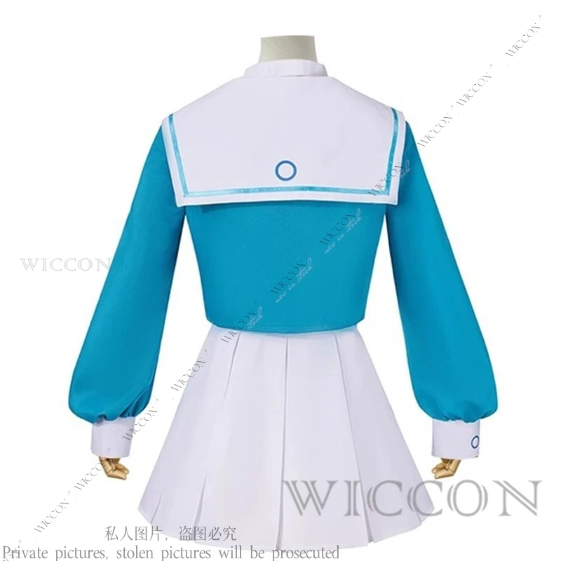 Alona Cosplay Game Anime Blue Archive Kostuum Outfit JK Sailor Schooluniform Halloween Carnaval Rollenspel Blauwe Jurk Vrouw