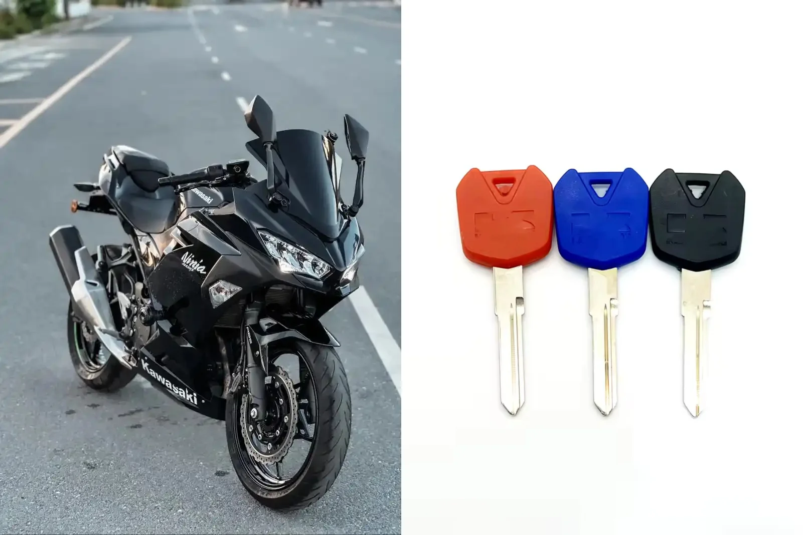 New Blank Key Motorcycle Replace Uncut Keys For Kawasaki NINJA250 ZX250R EX250 NINJA300 ZX300R EX300 NINJA 250 300 650 R S