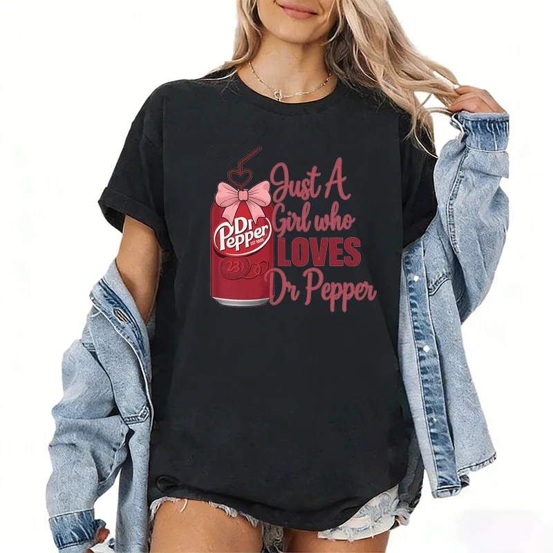 Camisetas gráficas Dr Pepper С Принтом Ropa Mujer Roupas Feminina Dames Kleding camisa con patrón divertido Mujer Camiseta Ropa de Mujer
