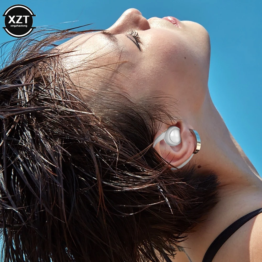 سماعات أذن لاسلكية بخطاف سماعة رأس صغيرة واحدة بدون استخدام اليدين HIFI Bass إلغاء الضوضاء سماعة رأس رياضية داخل الأذن مع ميكروفون لهاتف iPhone