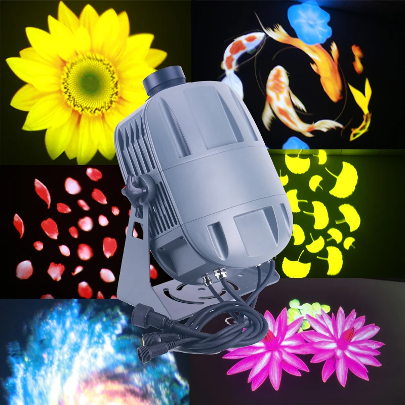 

200W Gobo Logo Image Projector IP65 Waterproof with 4/8 Pattern Static/Dynamic Gobo for LED Advertising Club Lights Festvial Adv
