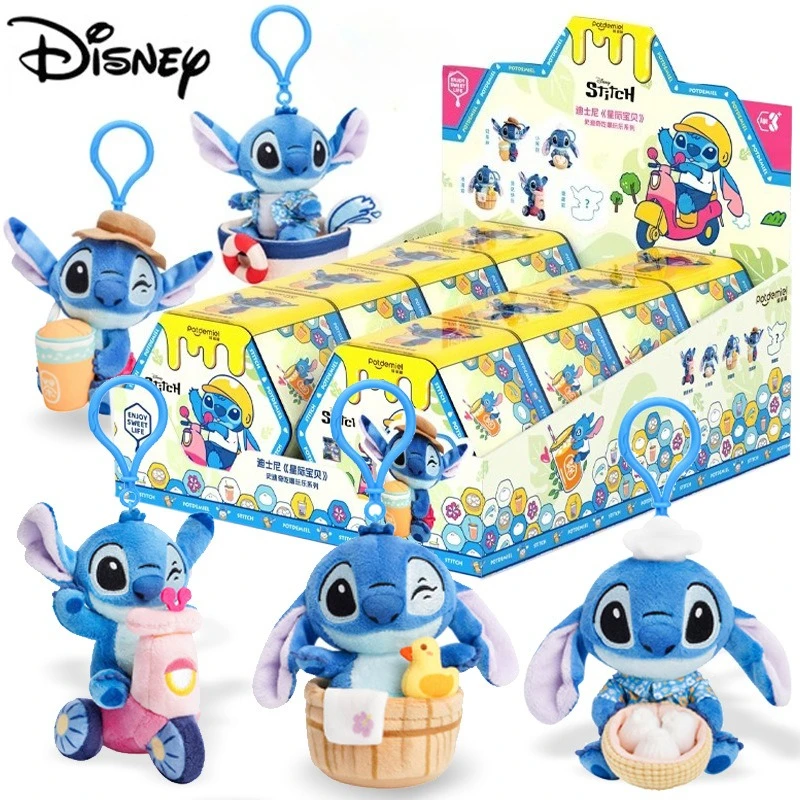 

Подлинная плюшевая подвеска Miniso Disney Stitch Eat, Drink, Play, Blind Box Stitch для мальчиков, подарок на день рождения, кулон