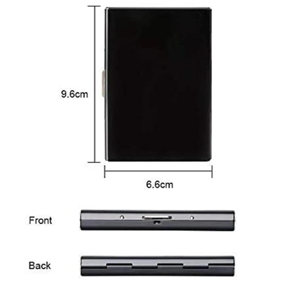 

Stable- Metal Card Holder Wallet,Ultra Thin Stainless Steel Metal Wallets RFID Blocking Credit Card Wallet Holder,Black