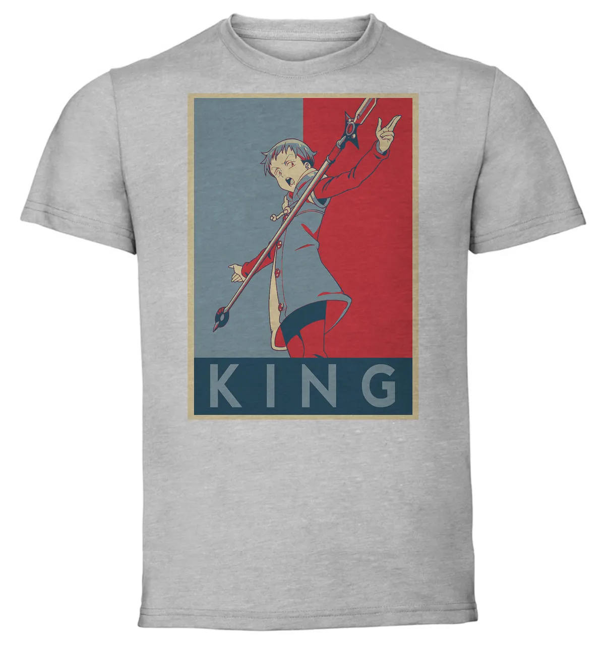 T-Shirt Unisex - Grey - Propaganda - Seven Deadly Sins King V4