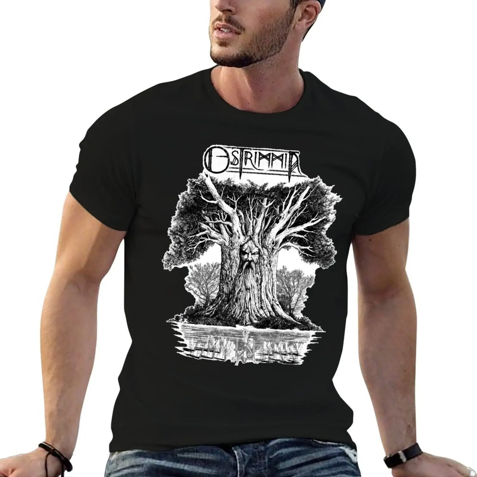 

Ostrimmia (Dark Background) T-Shirt man t shirts high quality luxury brand man graphic t shirt t shirt custom print T-shirt