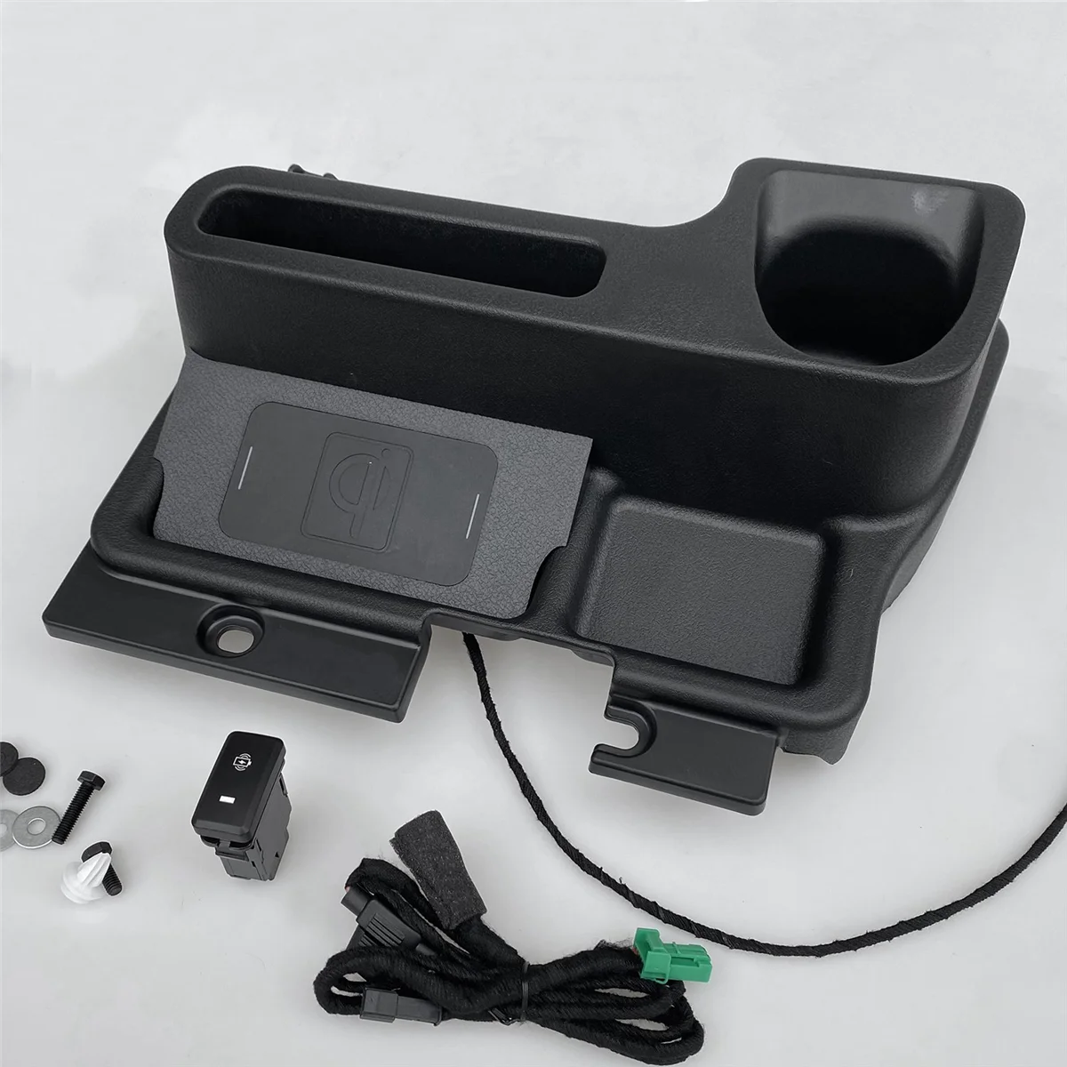 A82T-Wireless Charger Storage Tray Center Console Box Cup Holder for Toyota Land Cruiser LC70 LC71 LC76 LC77