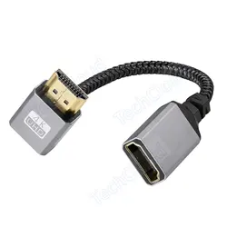 HDMI 4k Male to Female Angle Cable HD Extension Short Cable Hdmi Extender Cord 15cm for High definition display hot swap