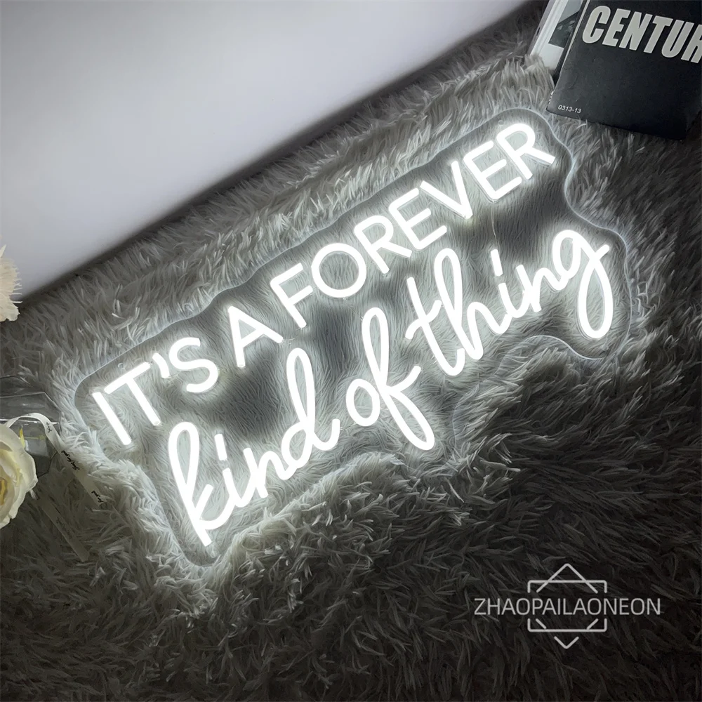 It's A Forever Kind of Thing Neon Led Sign Room Decor Neon Sign Bedroom Neon Lights Wall Art Decoration Coffee Bar Neon Lamps