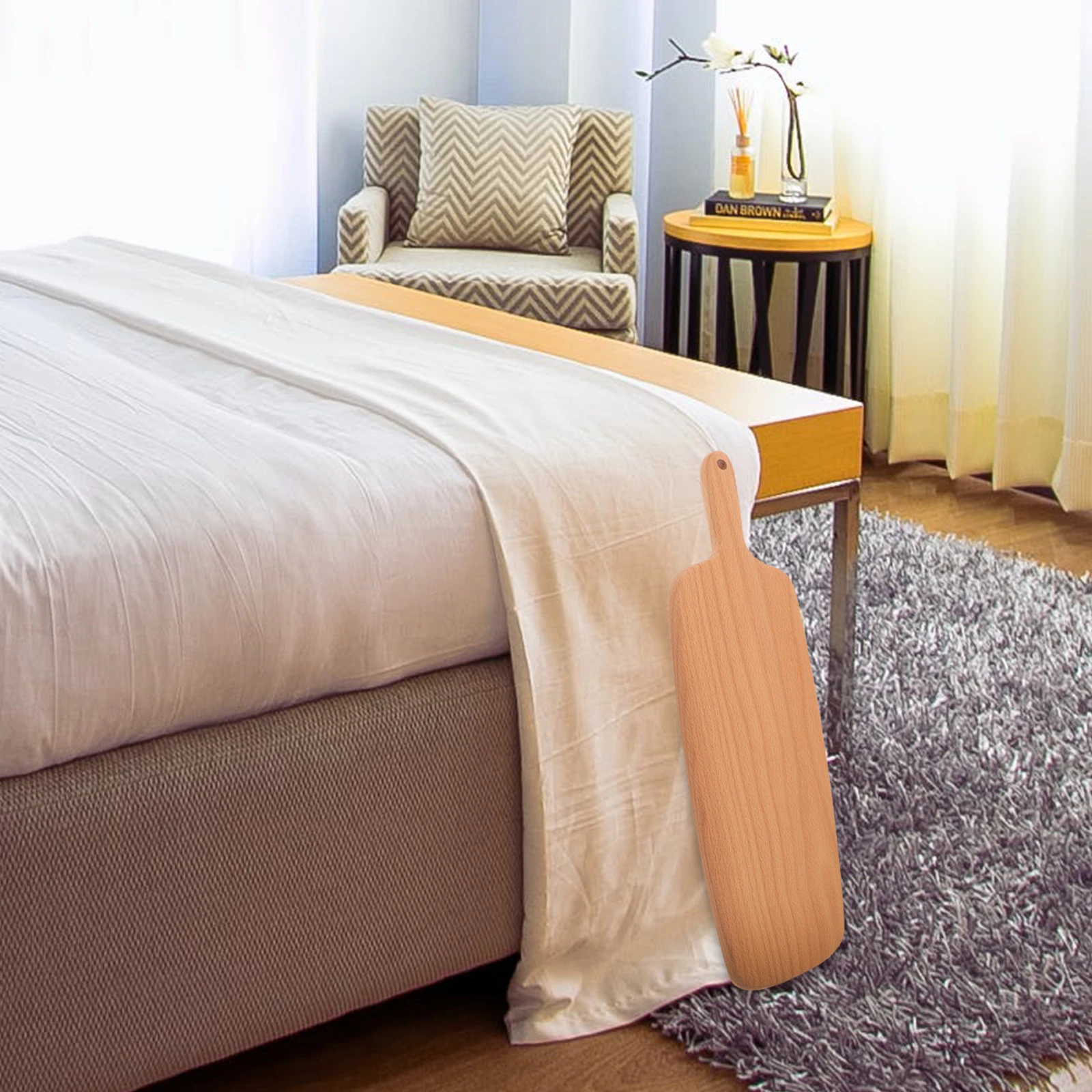 

Mattress Lifter Ergonomic Wooden Bed Sheet Tucker Tool for Changing Sheets Tucking Effort Saving Mattress Rise Tool