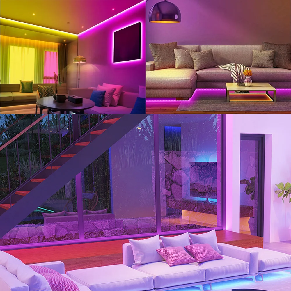 1set 5050RGB Light Strip with 24 Keys Remote Control and APP Control, More Color Options for Bedroom, Living Room and so on