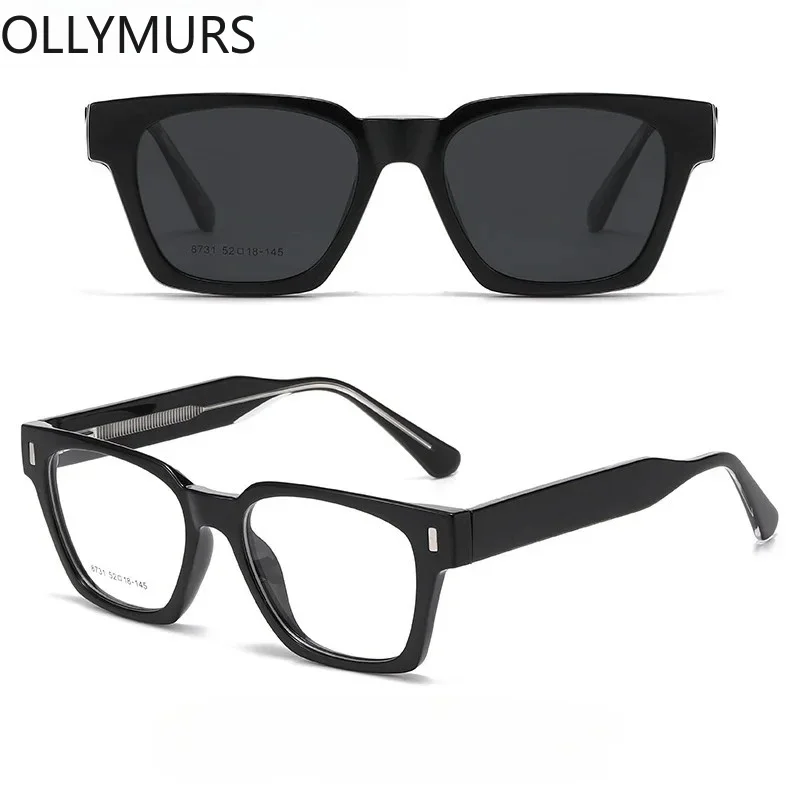 

OLLYMURS солнцезащитные очки на клипсах, магнитные оптические очки, модный дизайн, линзы по рецепту, Gafas, женские и мужские очки для чтения