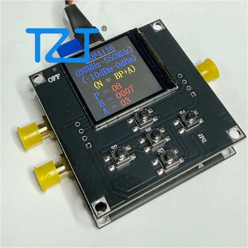 TZT WYD-4116 Módulo divisor de frecuencia universal Divisor de frecuencia con conector hembra SMA (entrada RF = 80M-550MHz)
