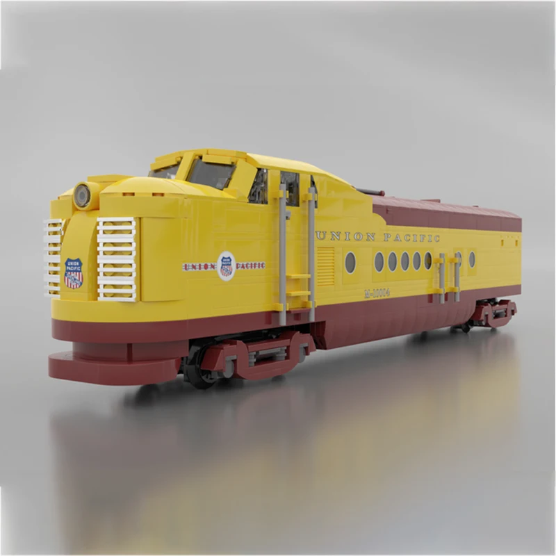 City Train Series UP M-10004 Electric Locomotive With Power Motor Building Blocks Model Kid's Creative Puzzle Toy Xmas Cute Gift