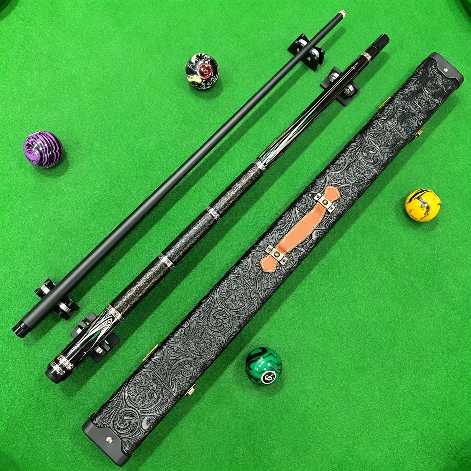 High‑end Billiard Cue Set, 12.5mm Tip, Stainless Steel Slow 8‑tooth Joint, Tight Non‑loosening Connection, Ideal Holiday Gift