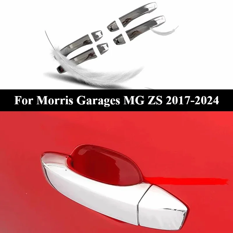 For Morris Garages MG ZS 2017-2024 Car Door Handle Modified Door Bowl Protective Frame Door Handle Decorative External Sticker