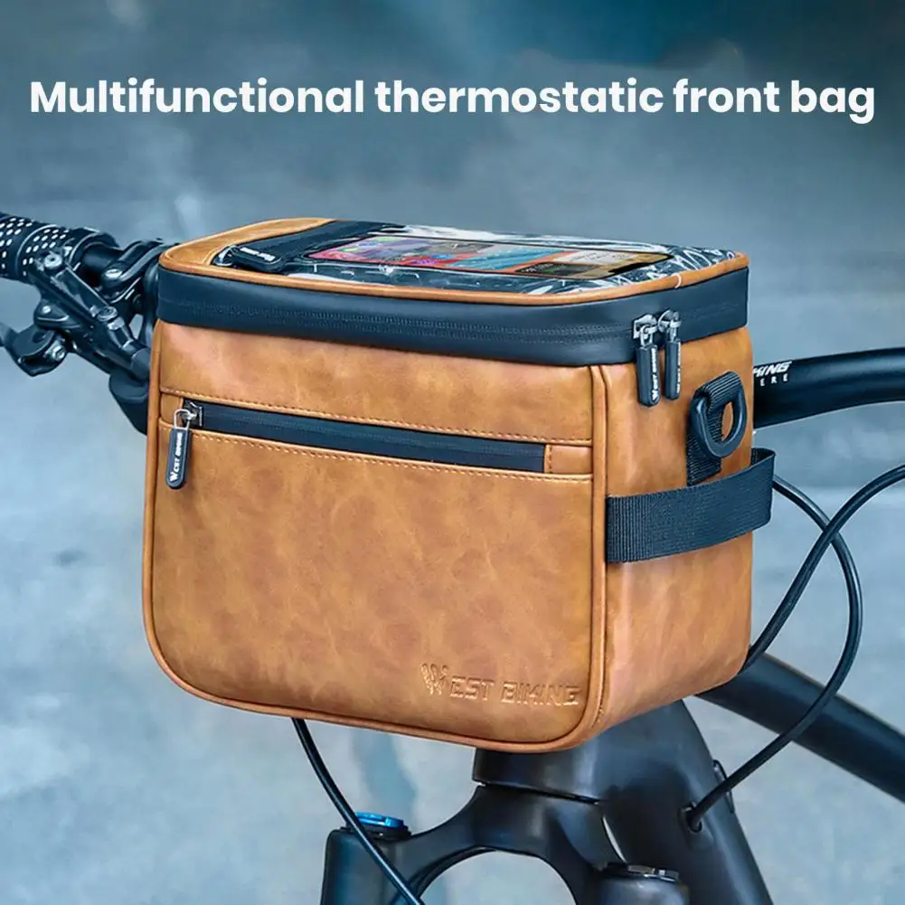 

Storage Bag Multifunctional Bike Bag Waterproof Multifunctional Bicycle Handlebar Bag with Capacity Zipper Closure for Travel