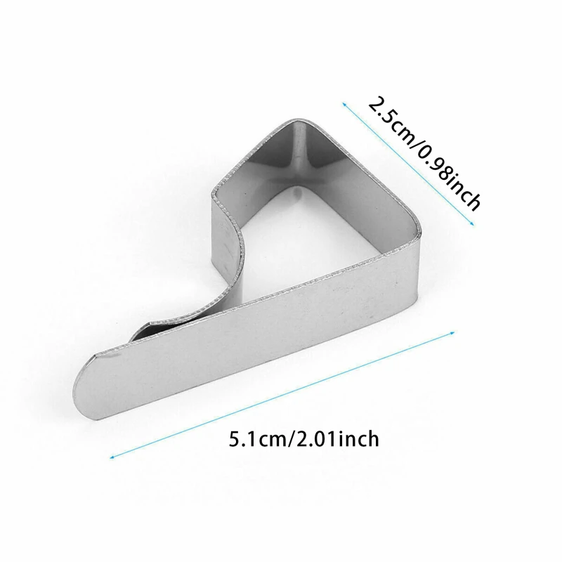 8Pcs Anti-Slip Tablecloth Clamps Stainless Steel Non-slip Securing Holder Wedding Camping Promenade Table Cloth Cover Fix Clips