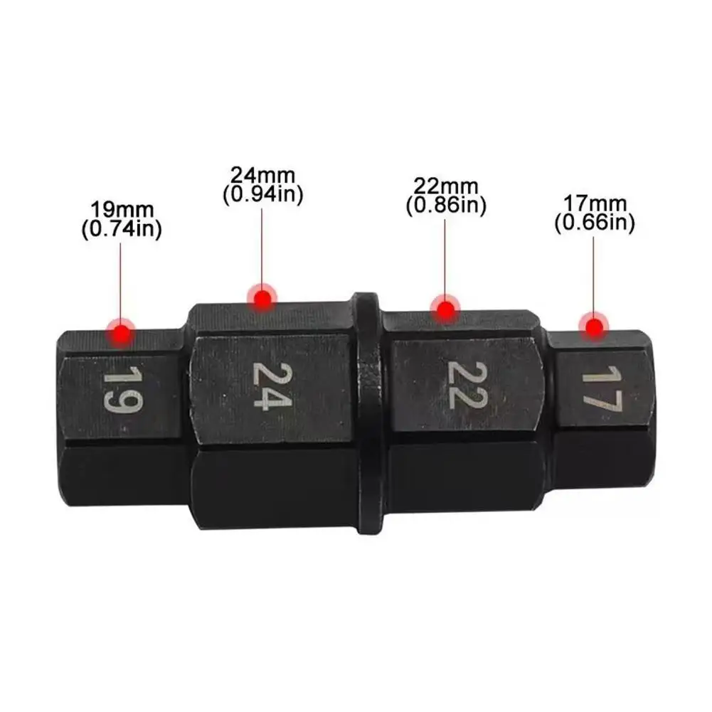 

Универсальный инструмент для снятия шпинделя с шестигранной осью для мотоциклов 17 19, 22, 24 мм, 3/8 дюйма, многофункциональный гаечный ключ для ремонта втулки 4-в-1