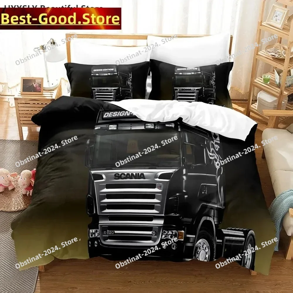 

3D Truck Bedding Set Queen Bedding Duvet Cover Set Bedding Set Bed Cover Queen Bedroom Bed Cover Car Polyester Quilt