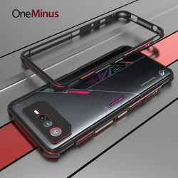 For Asus ROG Phone 6 Pro Case 7 5 5s Aluminum Metal Bumper Frame Slim Cover Skin Protective Phone Funda + Carmera Lens Protector