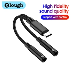 2-in-1 Type C to 3.5mm Microphone Adapter Digital Audio DAC Voice Listening Adapter Suitable for iPhone 15 16 Samsung Converter