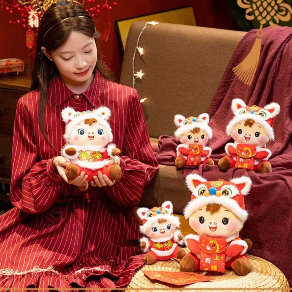 السنة الجديدة التميمة الكرتون الحيوان الحصان محشوة اللعب 16/20/25 سنتيمتر محظوظ الصينية زودياك الحصان الأحمر لطيف المهر أفخم دمية مهرجان هدية
