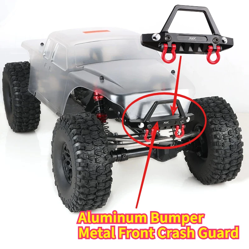 RC Crawler Car Aluminum Bumper Metal Front Crash Guard Customizable Size For Axial SCX10 PRO 1/10 Chassis Upgrade Spare parts
