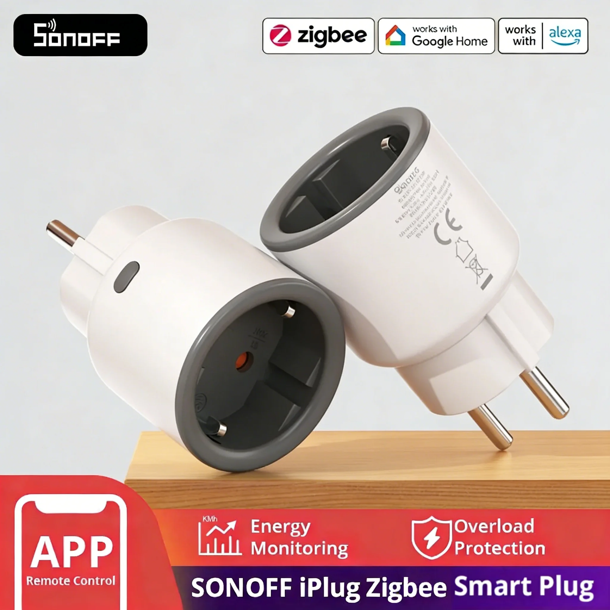 SONOFF S60ZB S60ZBTPF Sonoff S60 Zigbee Smart Plug Smart Home Outlet Socket with Energy Monitoring Supports Alexa Google Home