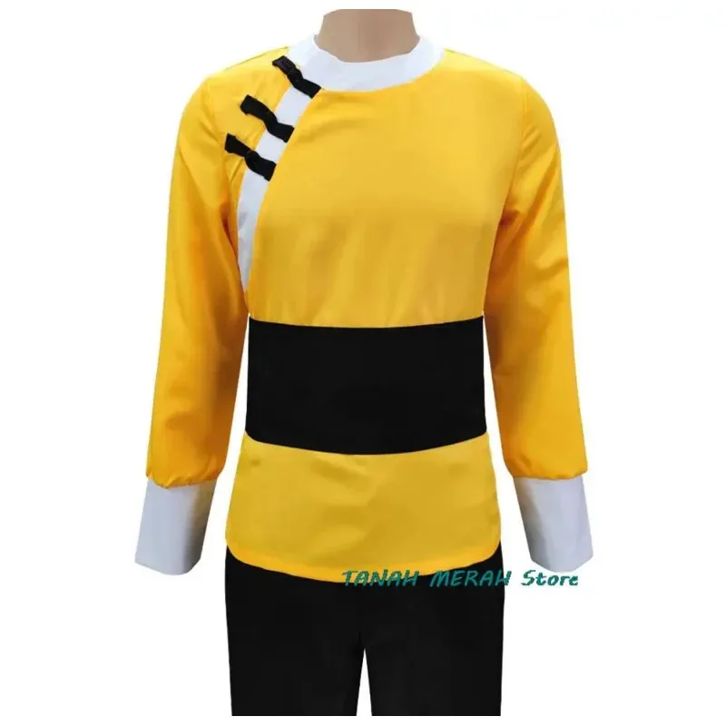 أزياء أنيمي رانما الجديدة لعام 2026 1⁄2 Nibun-no-Ichi Hibiki Ryoga أزياء تنكرية باللون الأصفر على الطراز الصيني زي الكونغ فو للرجال والنساء للهالوين ★ ☆ ❤ ★ ☆