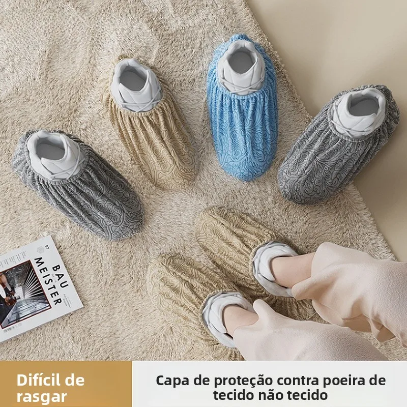 disposable-thickened-non-woven-fabric-shoe-covers-indoor-home-use-waterproof-reusable-fabric-anti-slip-foot-covers
