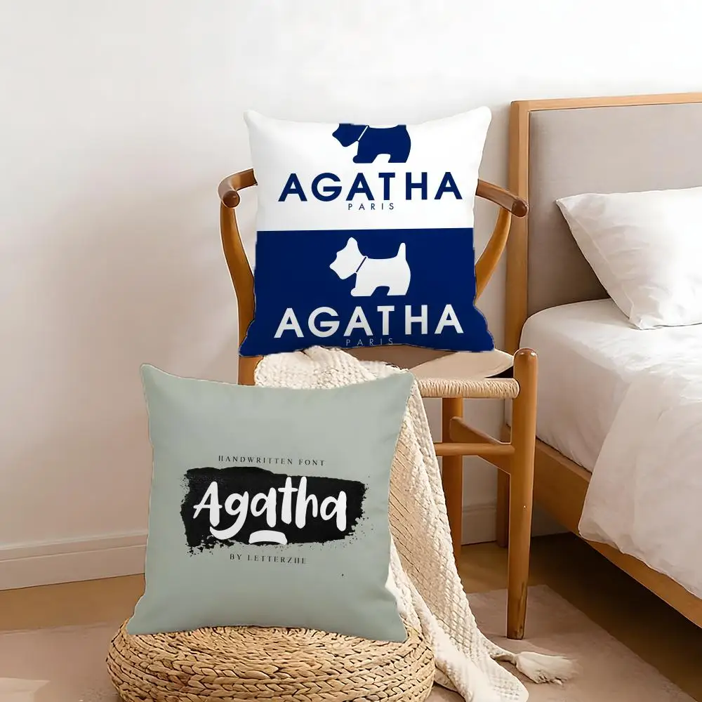 Agatha Cushion Cover Short Plush Anti-Dust Mite Pillowcase Sofa Cushion Cover With Invisible Zipper