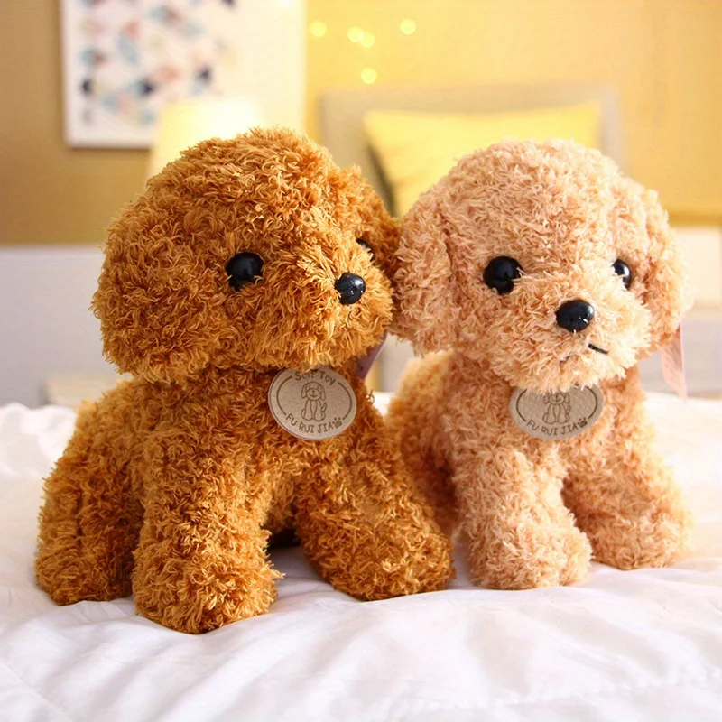 7.87inch Simulation Teddy Dog Plush Toy Stuffed Animals Doll Puppy Dog Doll Cute Curly Dog Gift for Children