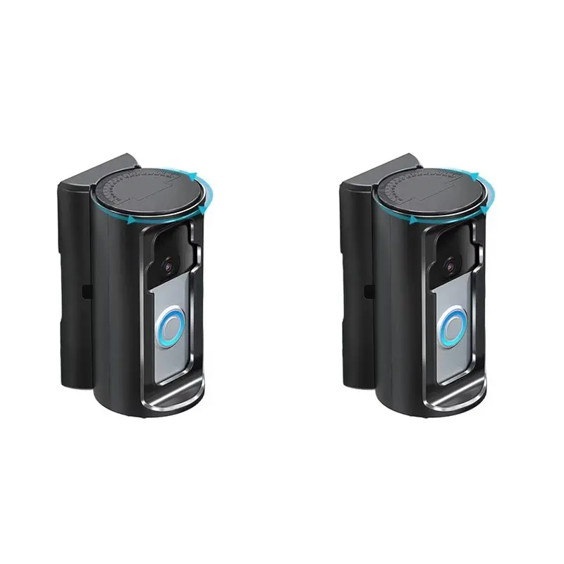 2X NEW Ring Doorbell Mount No Drill Ring Door Holder Doorbell Mount No Drill Adjustable Ring Doorbell Case -A86G