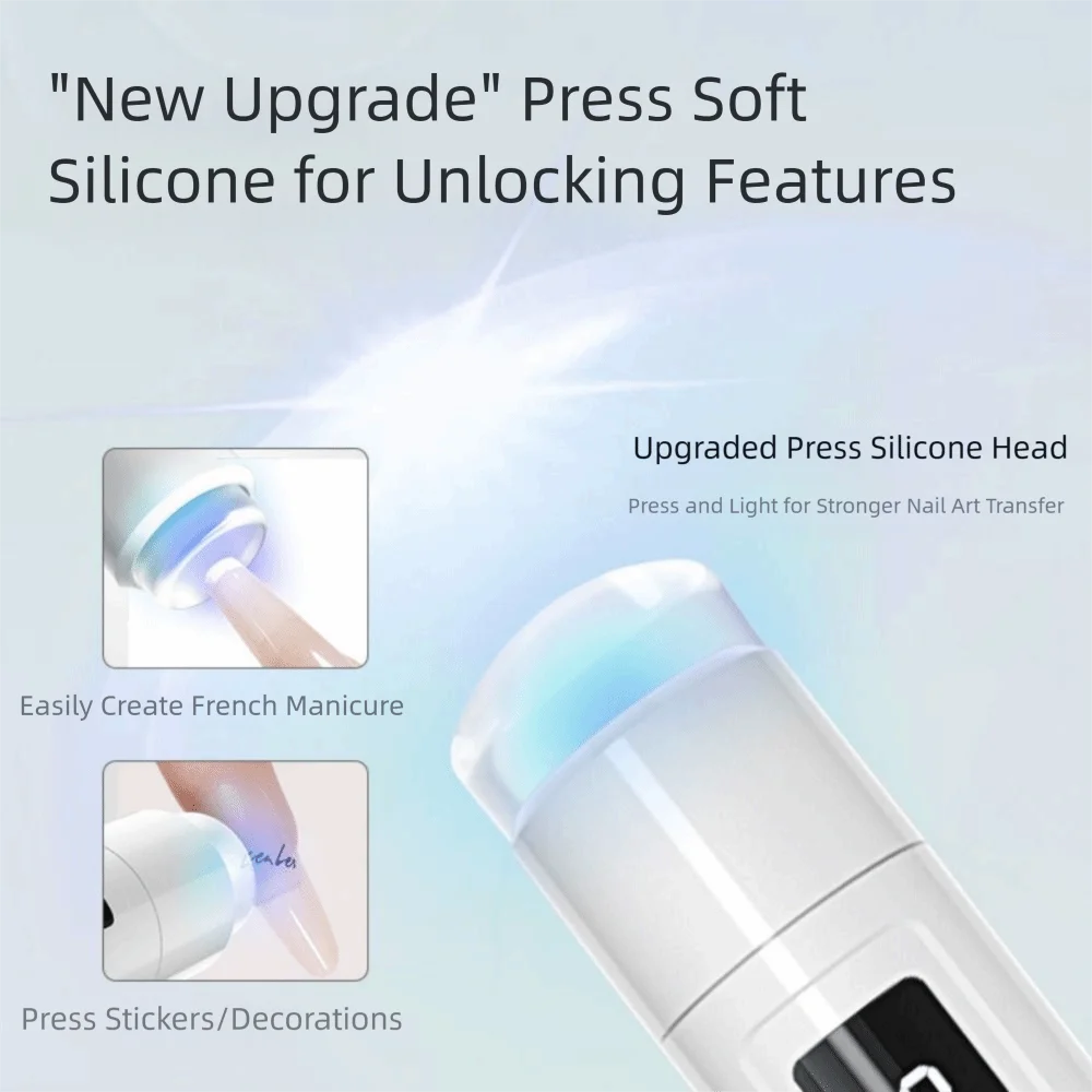 Draagbare UV LED-nagellamp Snel uithardend 2-modi Nageldrogerlamp met standaard met siliconen nagelstempel LED-display