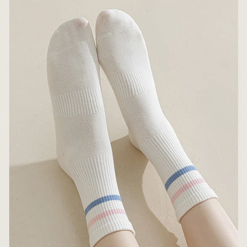 5 Paar Damen-Baumwollsocken, Einfarbige Damen-Freizeitsocken, Herbstliche Schlichte Damensocken, Hochwertige Modische Atmungsaktive Freizeitsocken – Detail 9