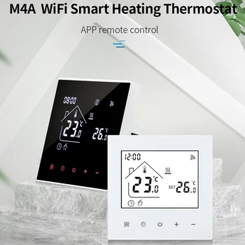 M4AHGB Wifi Smart Heating Thermostat LCD Display Voice Control Alexa Tuya Alice/Electric/Water Floor Temperature Controller