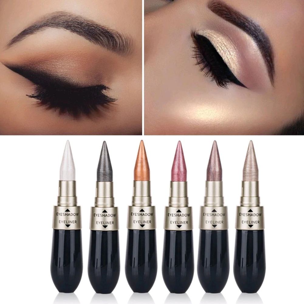 Double-end Waterproof Liquid Eye Shadow Combination Pencil Cosmetic