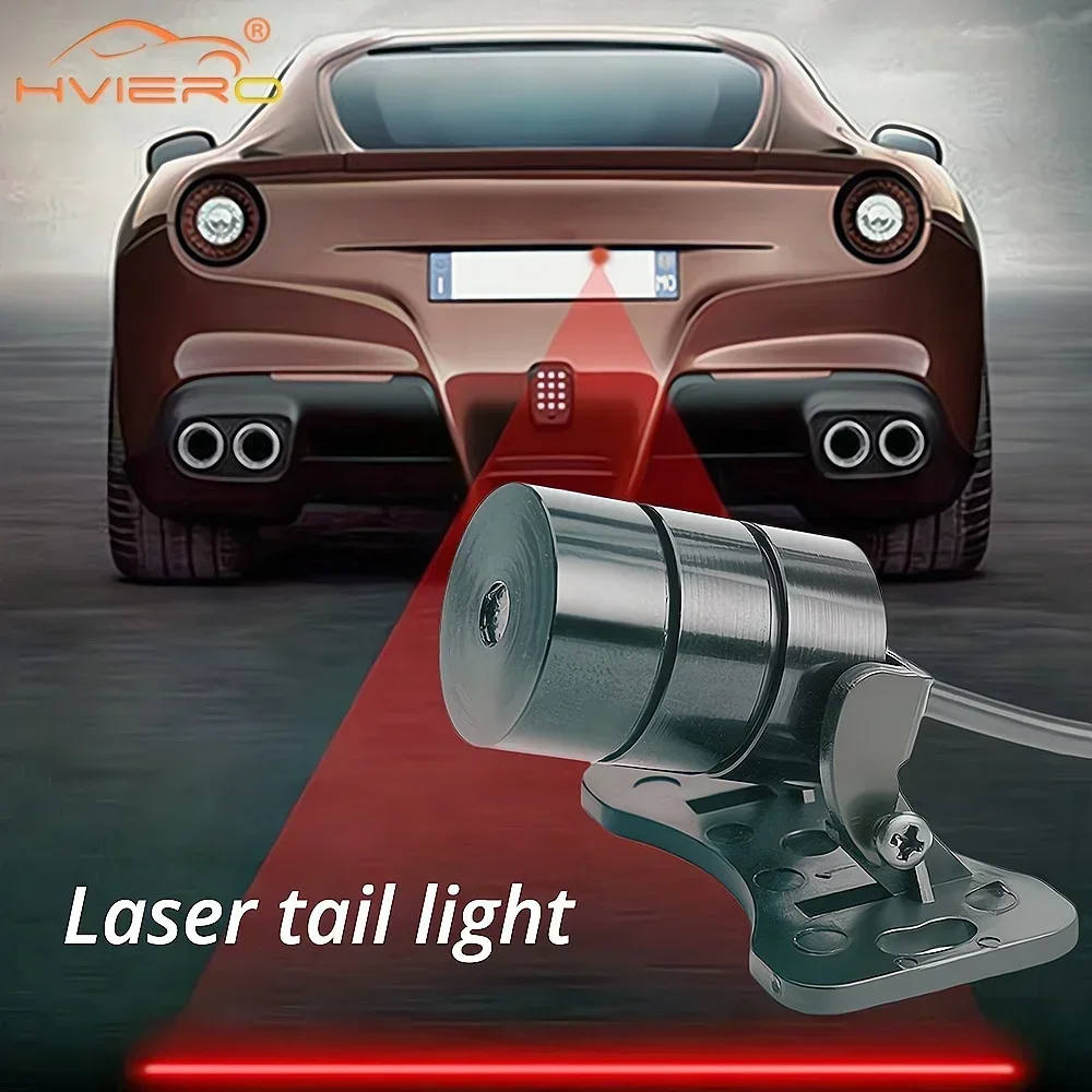 

Car Led Anti Collision Light 12V Warning Brake Parking Rearing Auto Tail Laser Fog Lamp Red Trunk Strobe Bulb LED Decor Distance