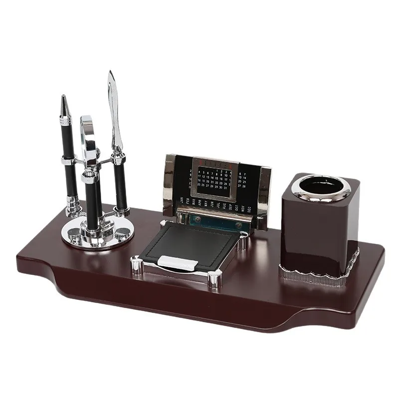 

High-end gift desk calendar office practical ornament, with pen holder and sticky notes, gifts